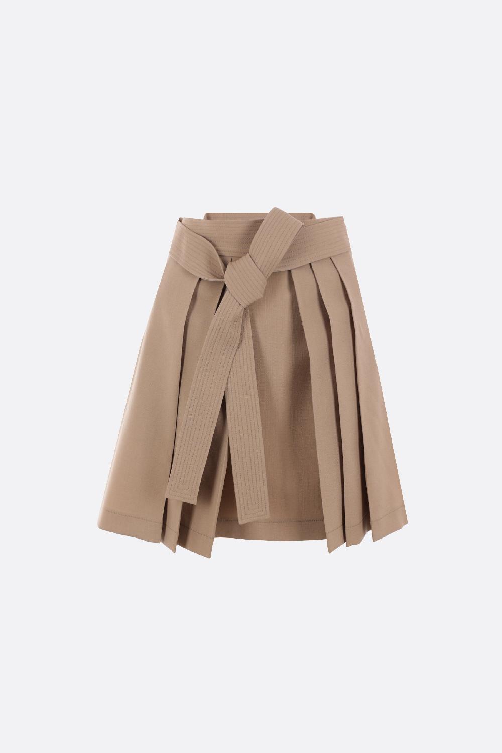 KENZO minigonna plissé in lana