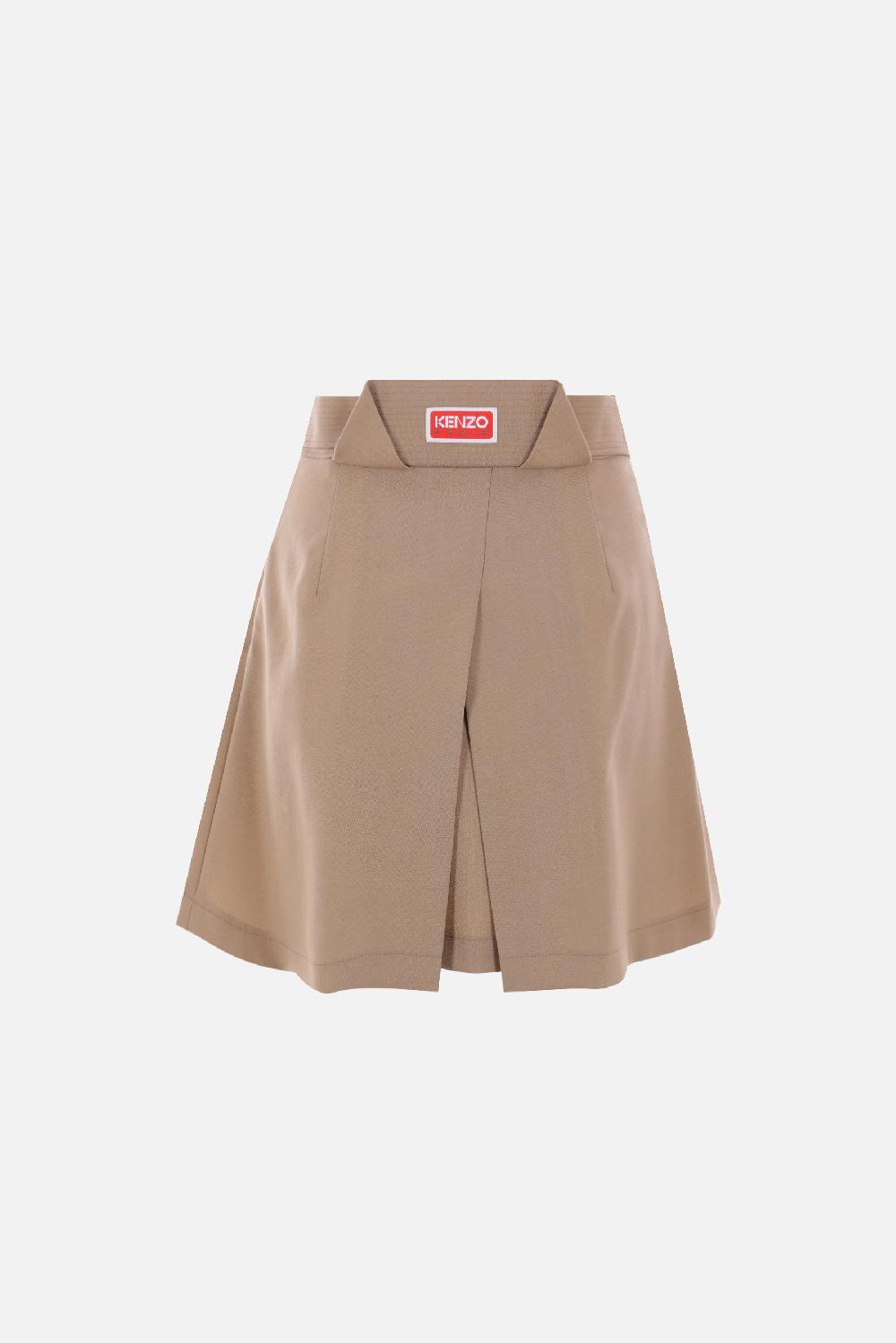 KENZO minigonna plissé in lana Convenienza