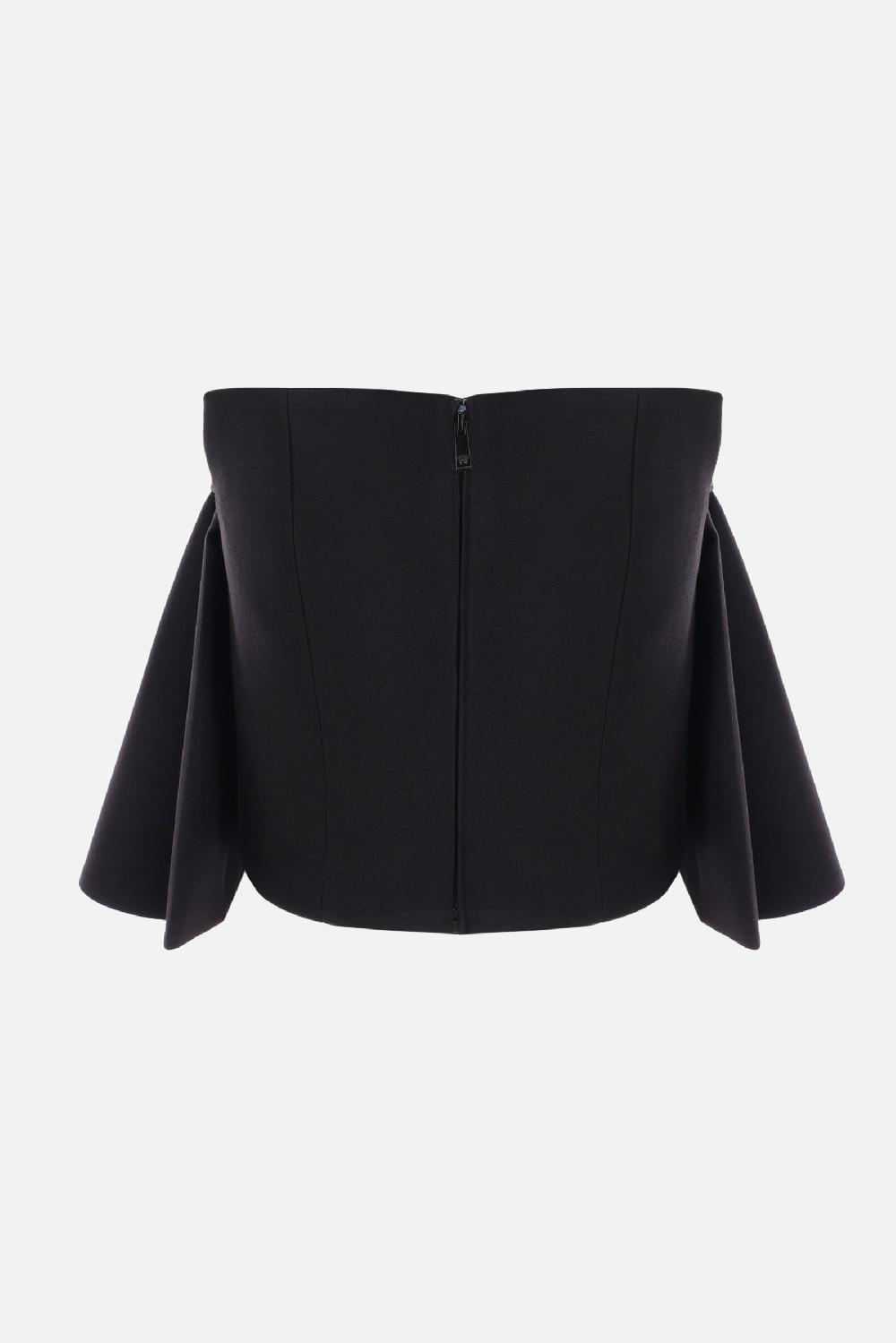 VERSACE top bustier in lana e seta con fibbia Medusa Novità