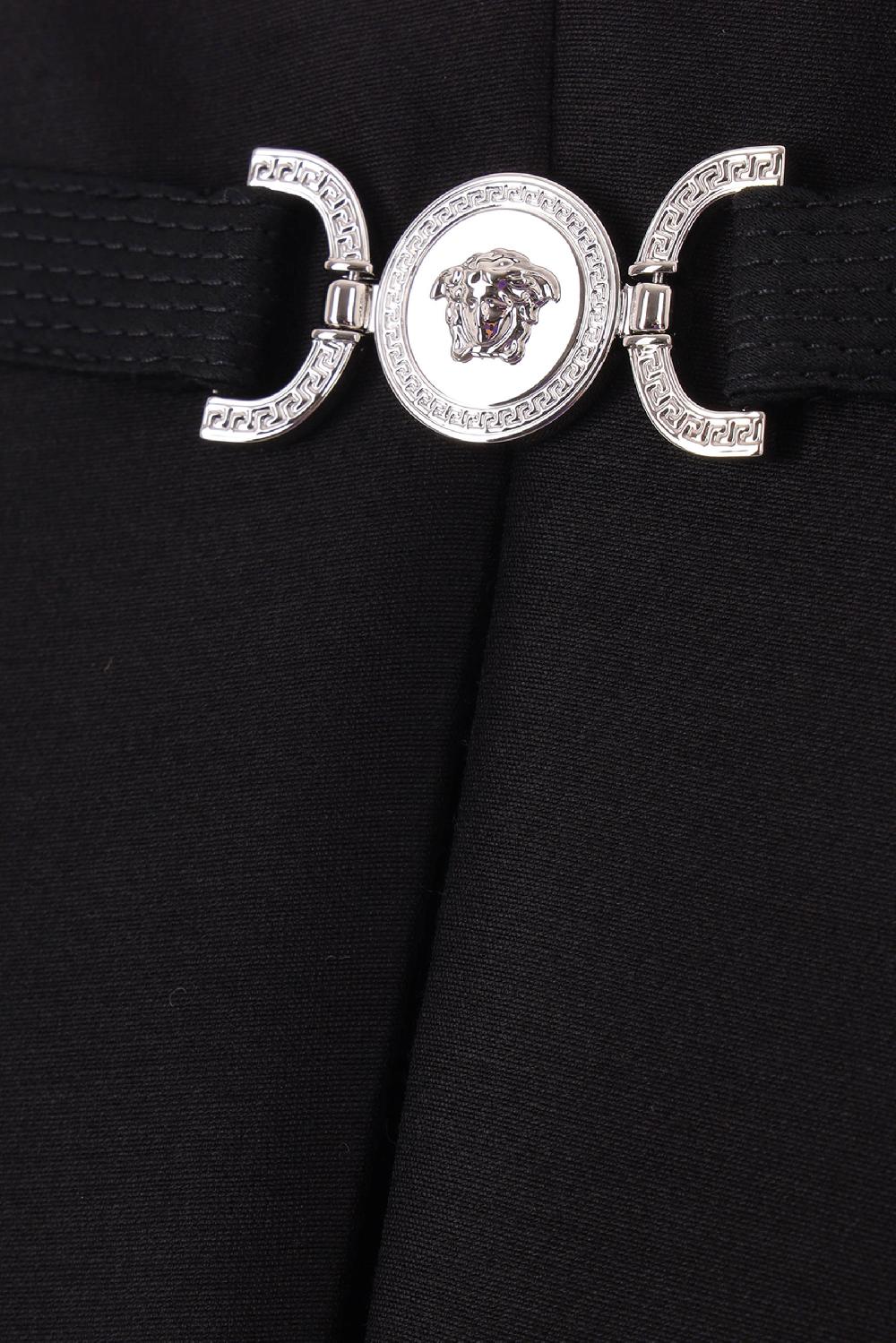 VERSACE top bustier in lana e seta con fibbia Medusa Novità