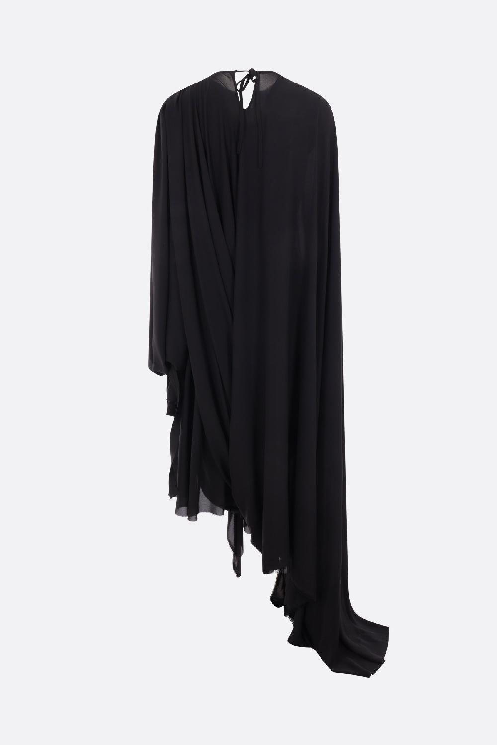 BALENCIAGA abito drappeggiato oversize in crepe tecnico leggero Economico