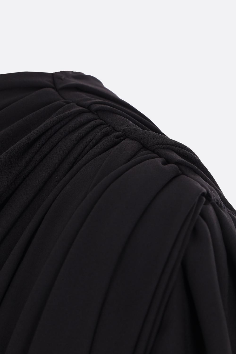 BALENCIAGA abito drappeggiato oversize in crepe tecnico leggero Economico