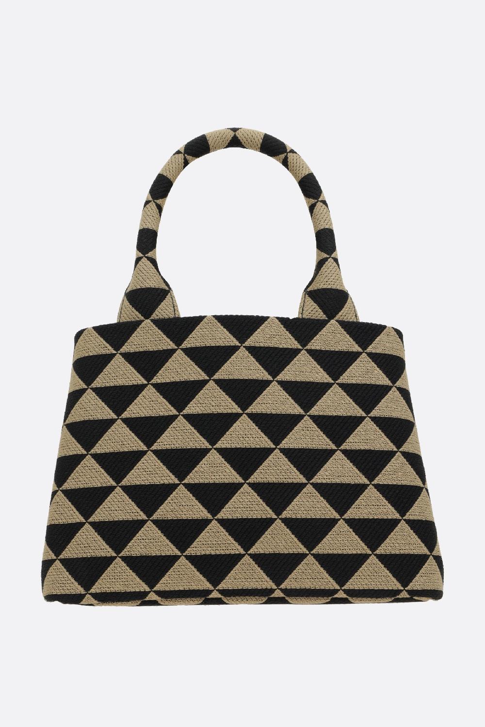 PRADA borsa shopping Prada Symbole small in jacquard Saldi