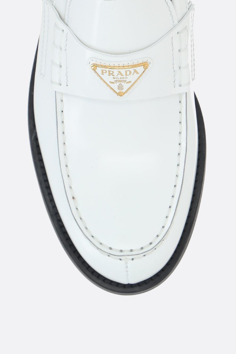 PRADA mocassino in pelle spazzolata Vendita Economica
