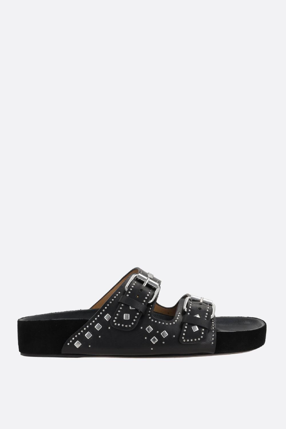 ISABEL MARANT sandalo flat Lennyo in pelle liscia