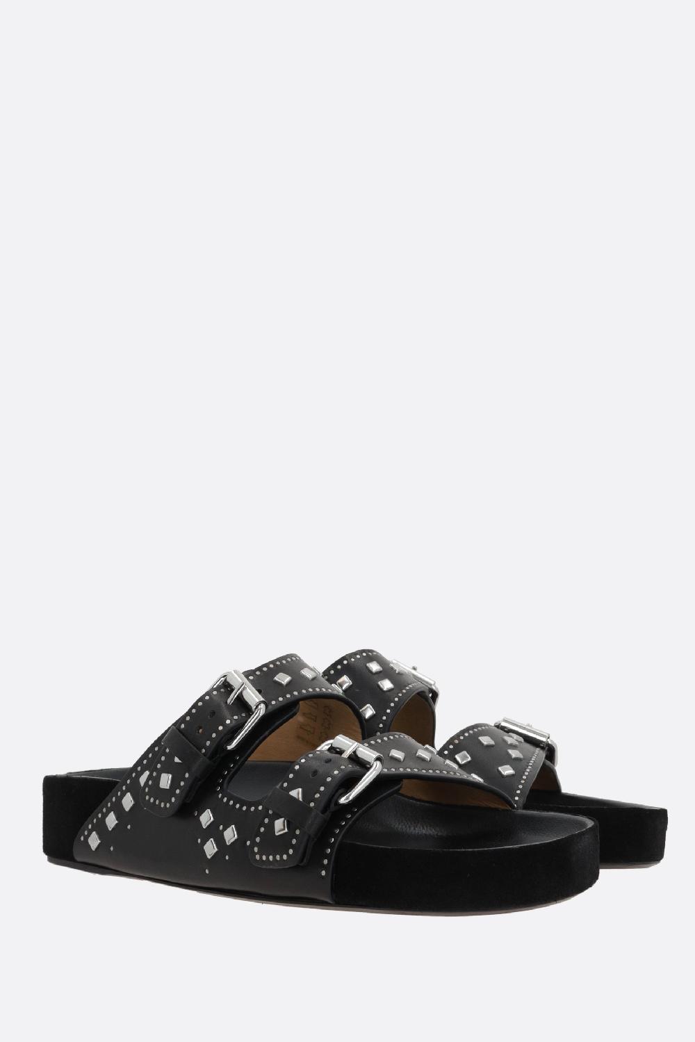 ISABEL MARANT sandalo flat Lennyo in pelle liscia Italy