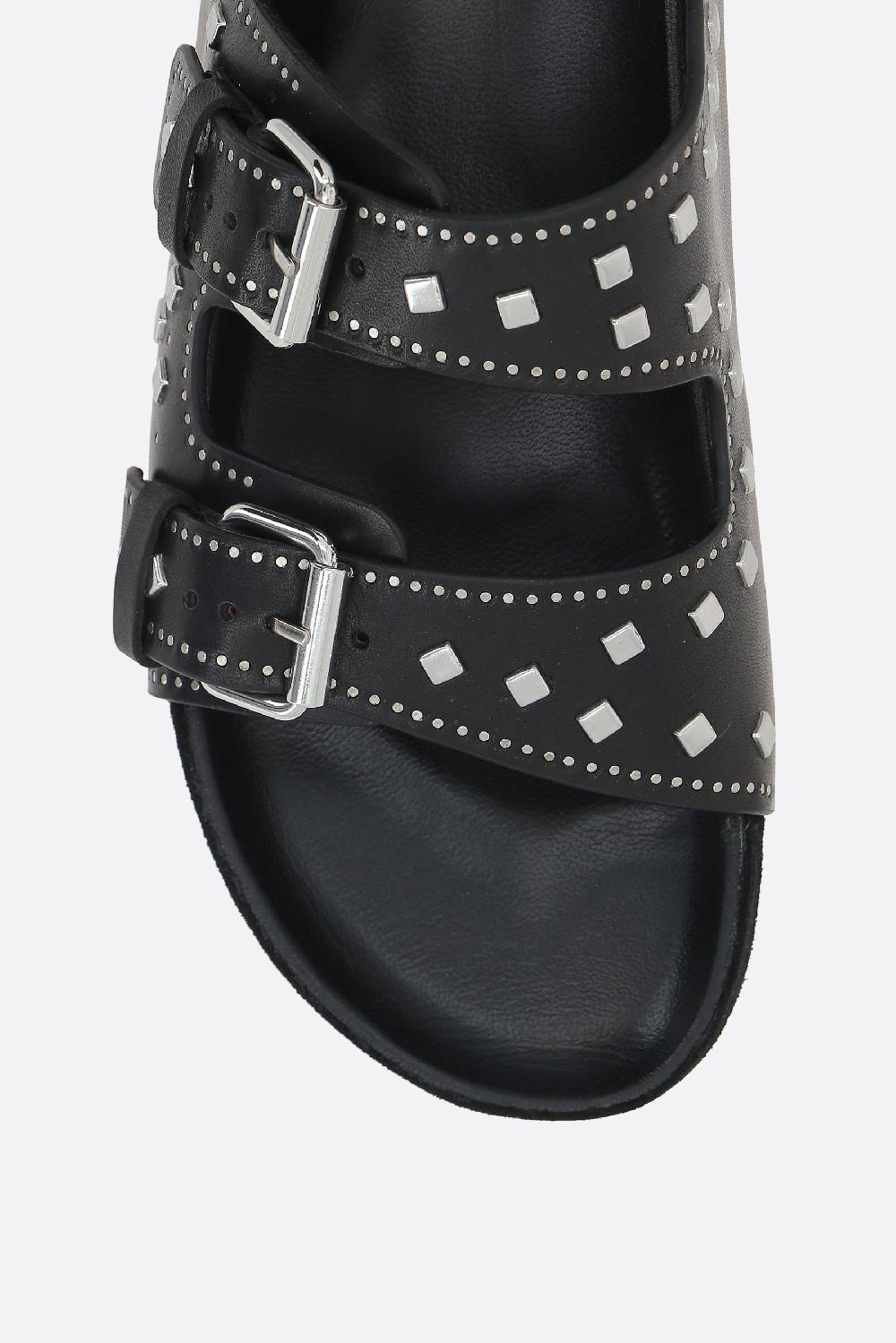ISABEL MARANT sandalo flat Lennyo in pelle liscia Italy