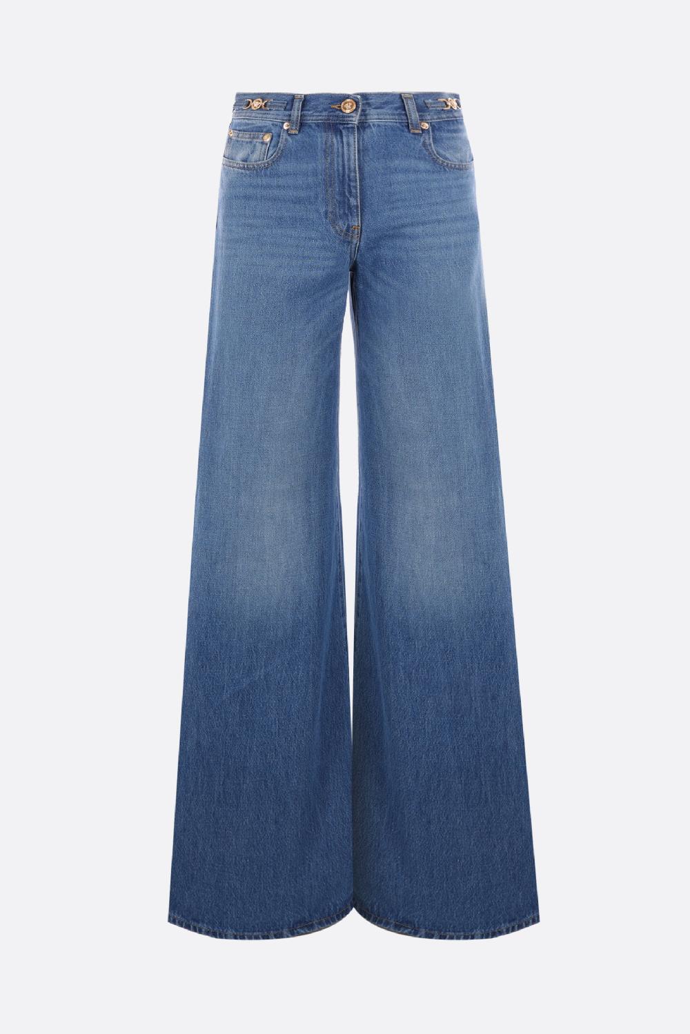 VERSACE jeans a gamba larga in denim Medusa '95