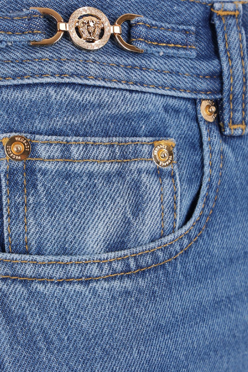 VERSACE jeans a gamba larga in denim Medusa '95 Saldi