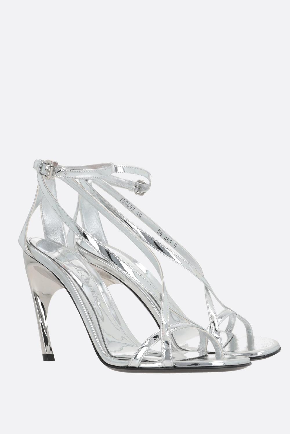 ALEXANDER McQUEEN sandalo Armadillo in ecopelle effetto specchio Offerte