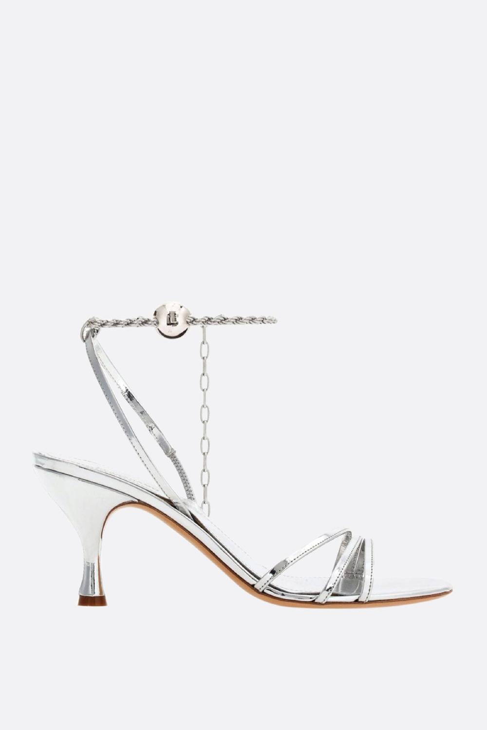 FERRAGAMO sandalo Denise in pelle laminata