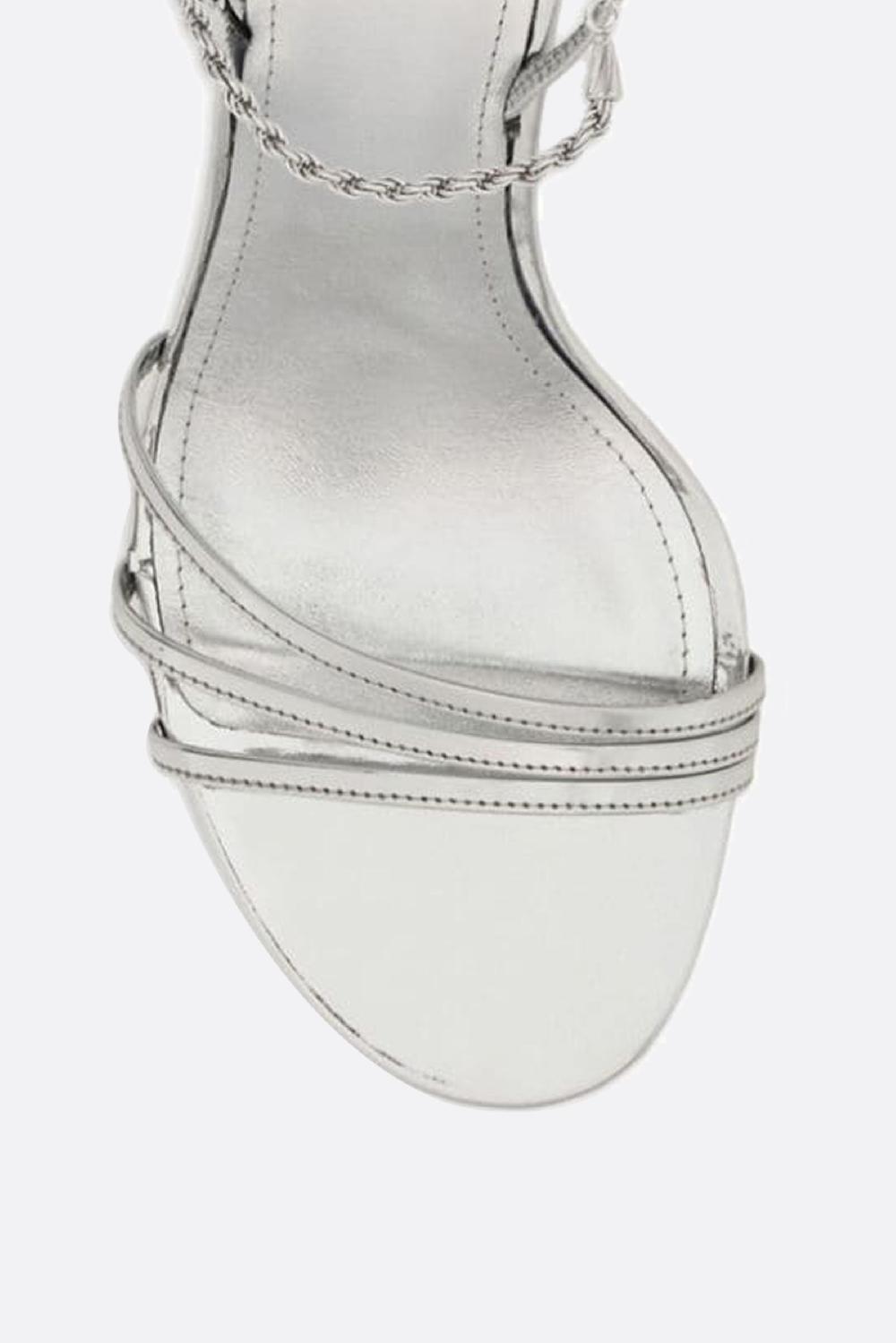 FERRAGAMO sandalo Denise in pelle laminata Vendita