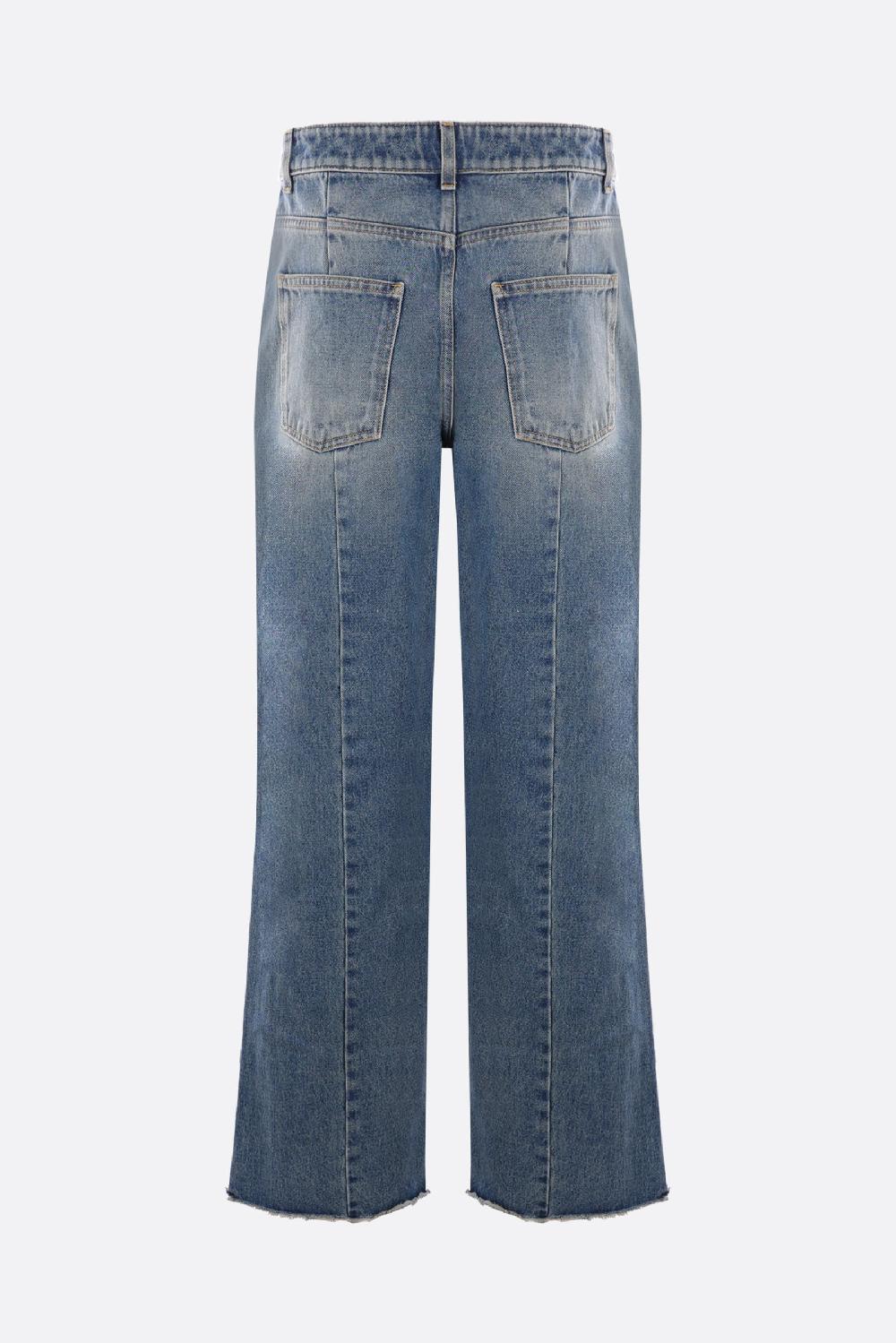 GIVENCHY jeans a gamba larga in denim Sottocosto