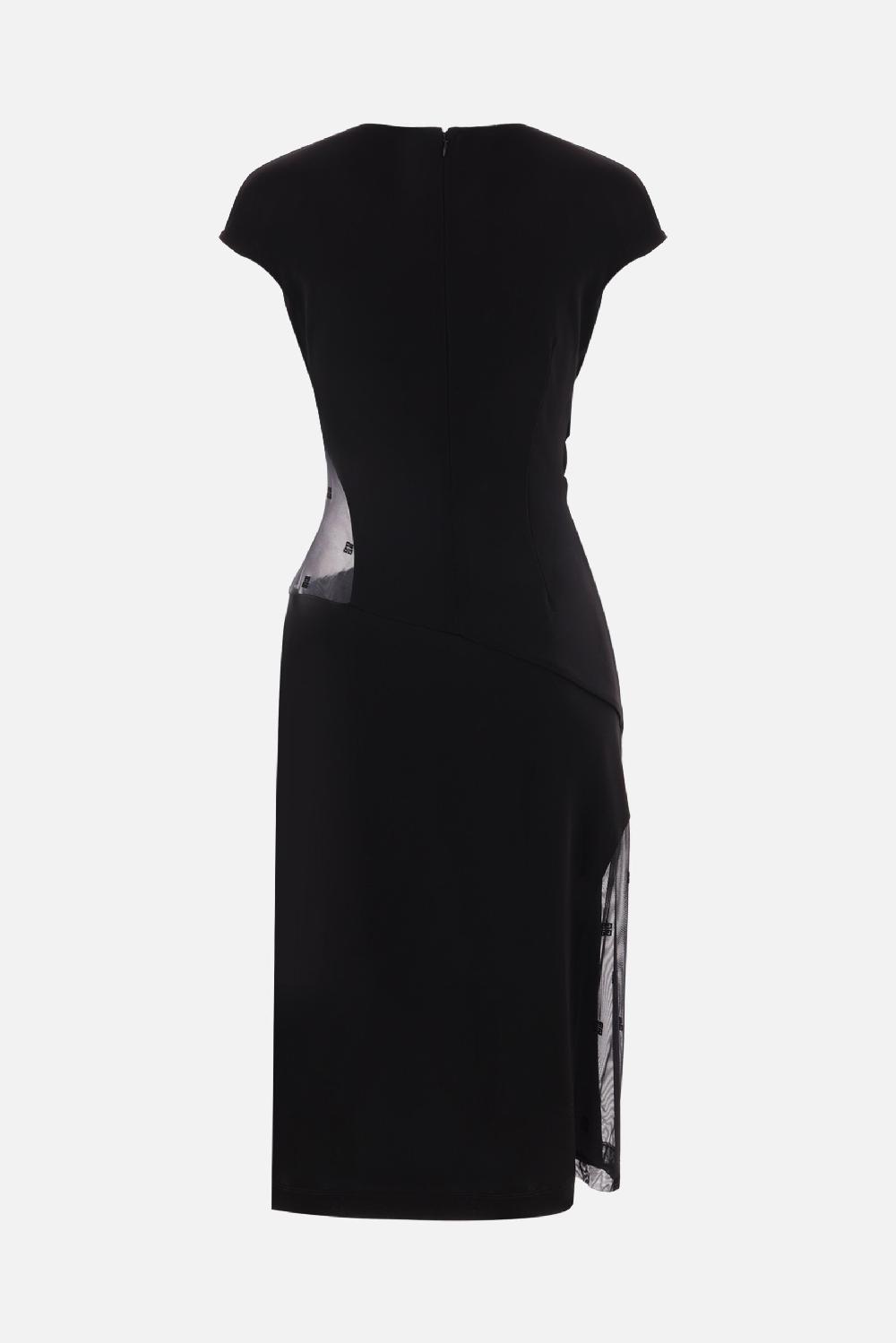 GIVENCHY abito in crepe e rete 4G floccato Convenienza