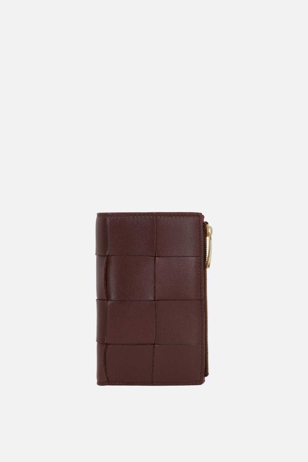 BOTTEGA VENETA portafoglio bi-fold medio Cassette in Maxi Intrecciato nappa