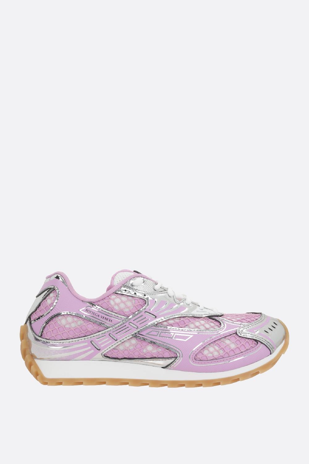 BOTTEGA VENETA sneaker Orbit in mesh e ecopelle laminata
