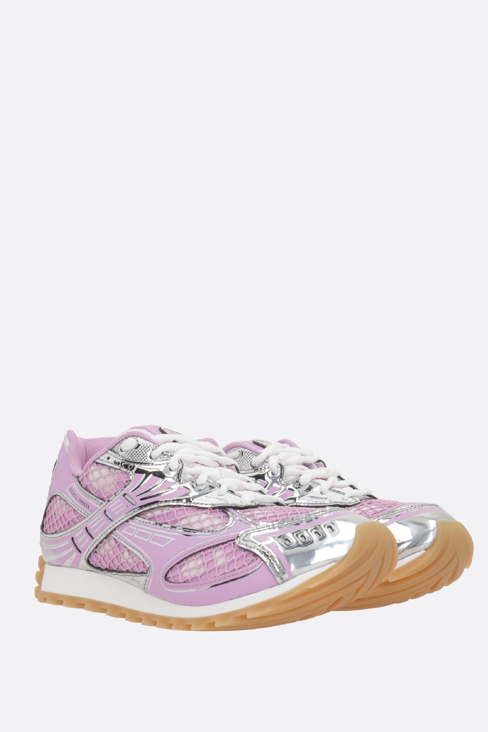 BOTTEGA VENETA sneaker Orbit in mesh e ecopelle laminata Offerte