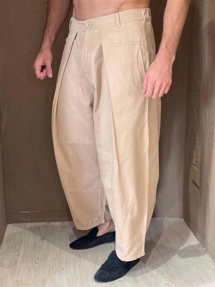 Underground Couture Pantalone Japan Beige In Saldo
