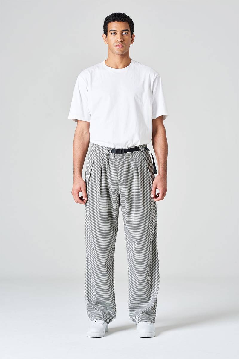 White sand Pantalone gamba larga in flanella 2025