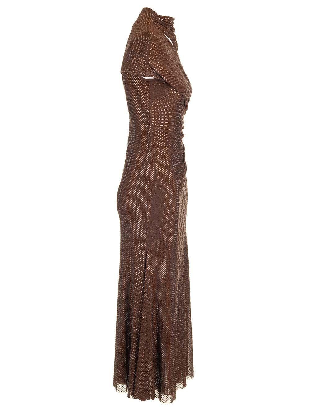 Al Duca D'Aosta Self-portrait Abito midi in mesh Sconto