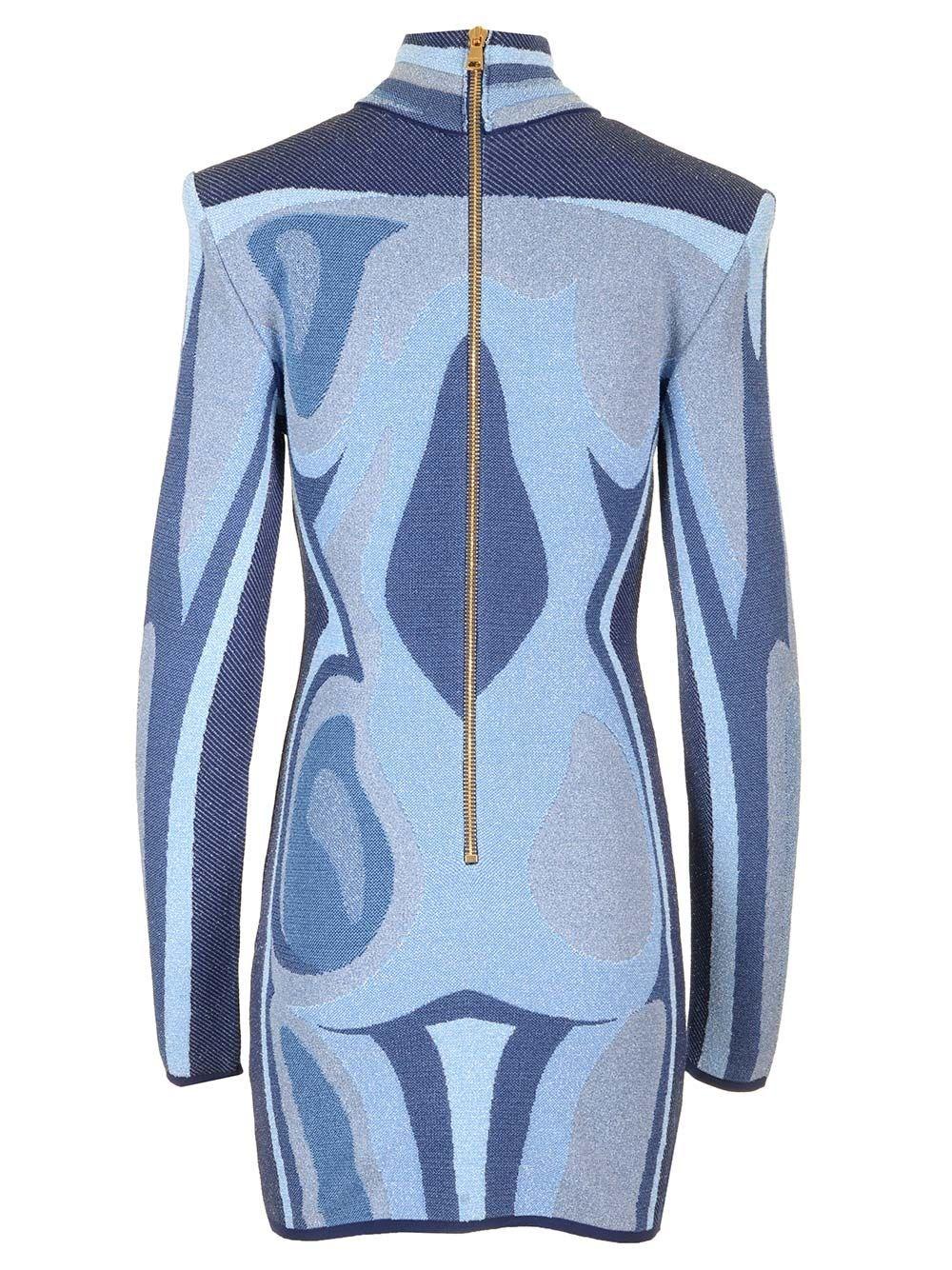 Al Duca D'Aosta Balmain Mini abito in maglia jacquard Saldi
