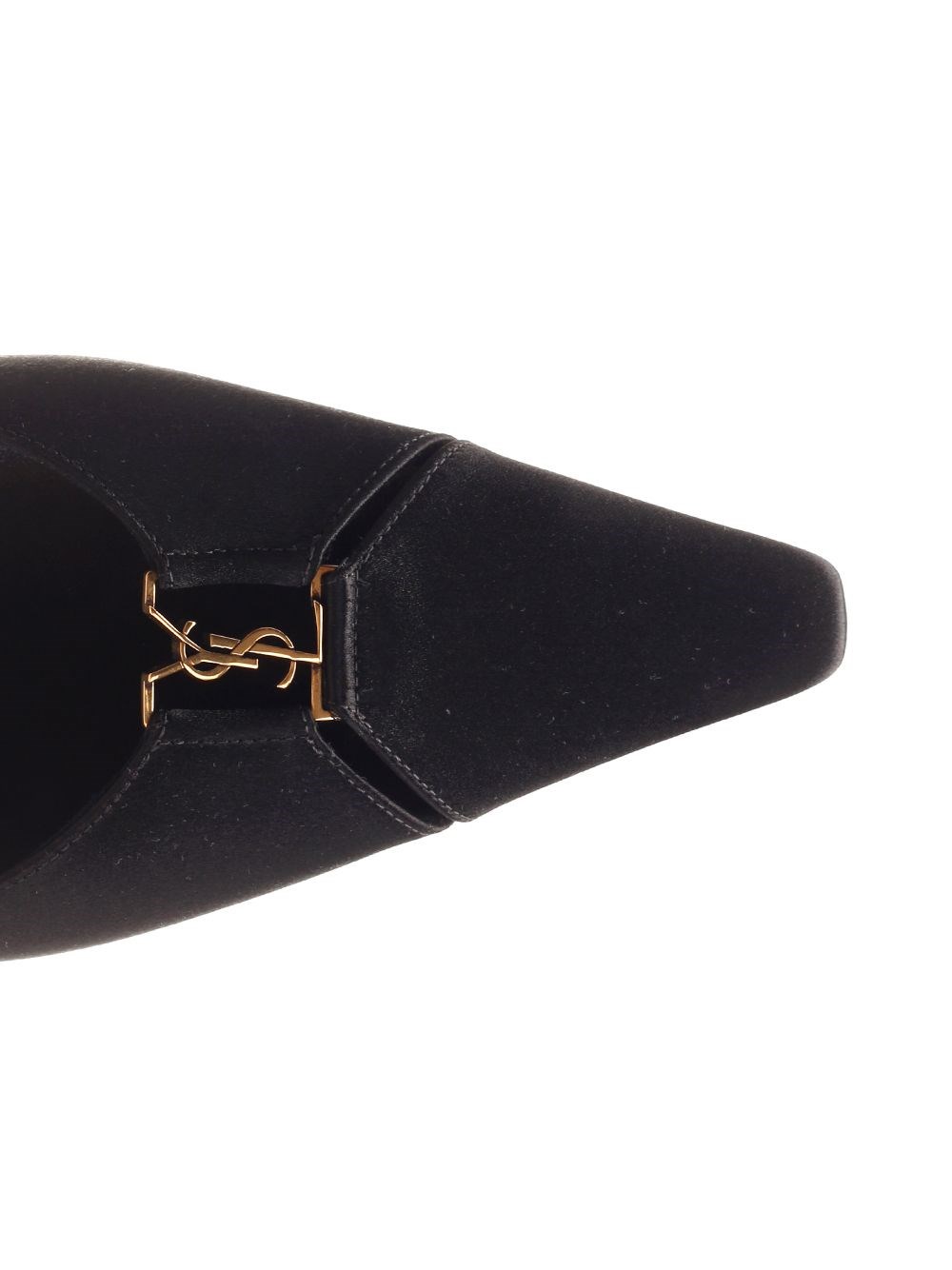 Al Duca D'Aosta Saint Laurent Ballerine aperte sul retro"BABYLONE" in crêpe satin Comprare a buon mercato