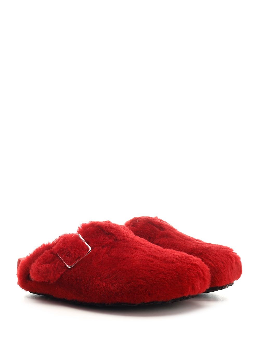 Al Duca D'Aosta Birkenstock 1774 Sabot "Boston" in shearling rosso Offerta migliore