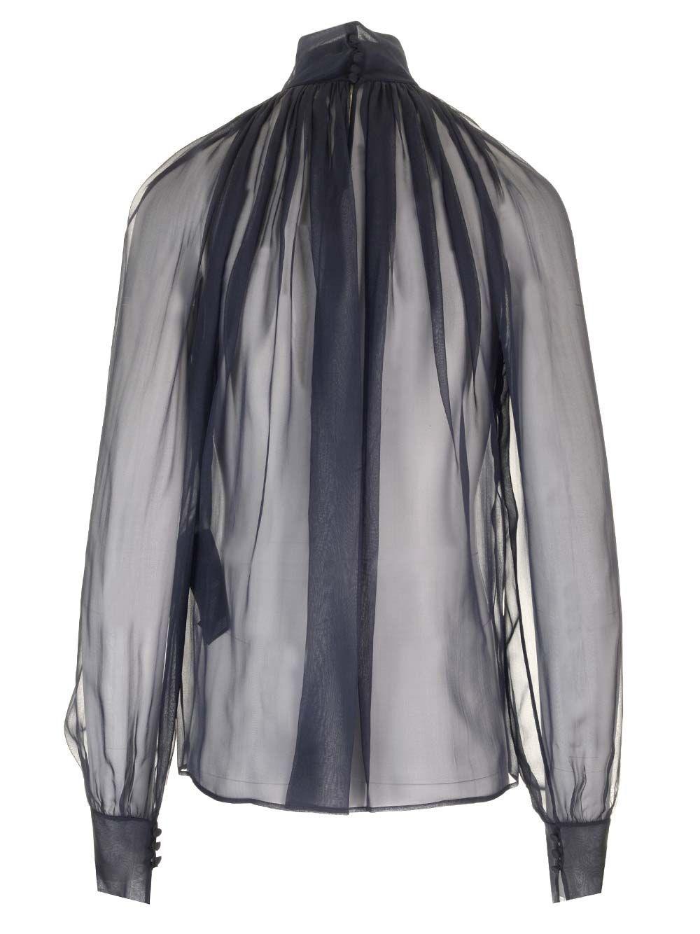 Al Duca D'Aosta Saint Laurent Blusa trasparente Enormi risparmi
