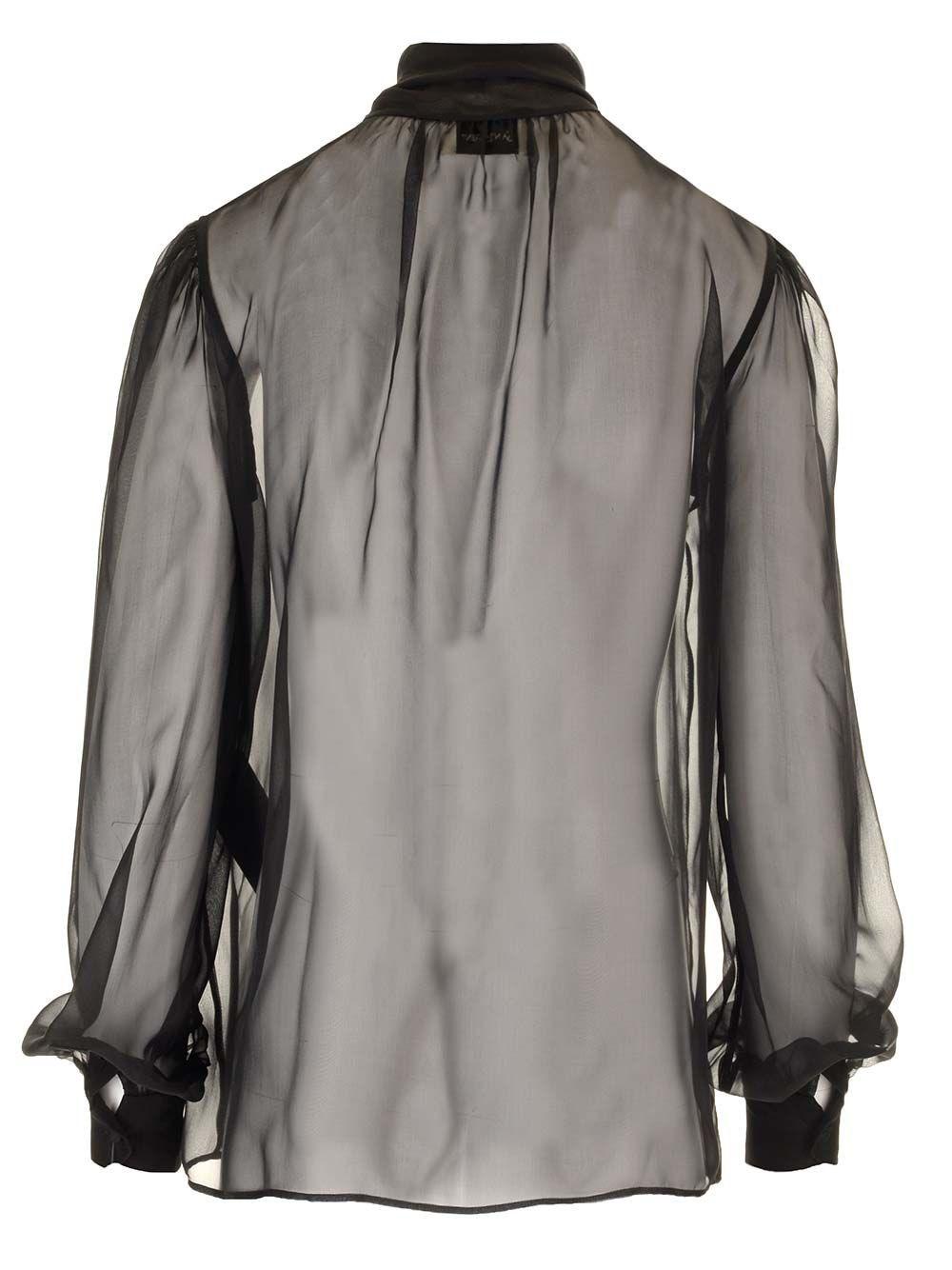 Al Duca D'Aosta Saint Laurent Blusa in mussola di seta Prezzo basso