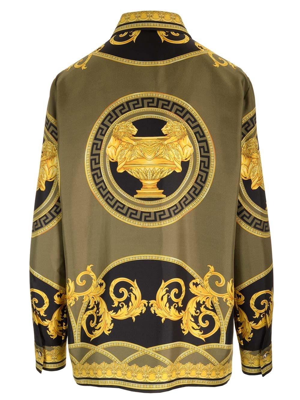 Al Duca D'Aosta Versace Camicia in twill di seta "Barocco" Only for today