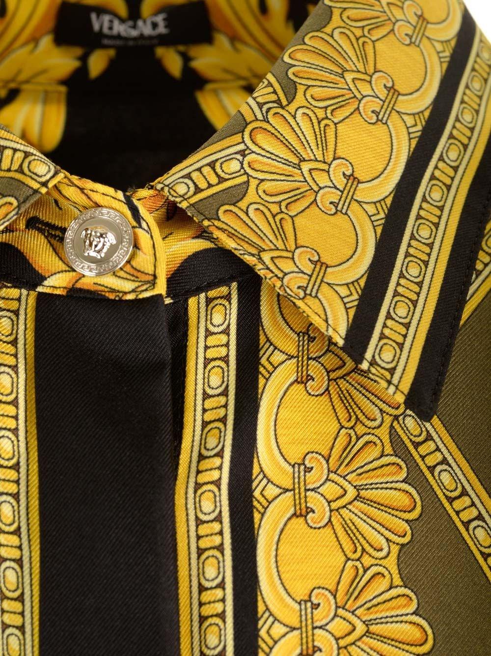Al Duca D'Aosta Versace Camicia in twill di seta "Barocco" Only for today