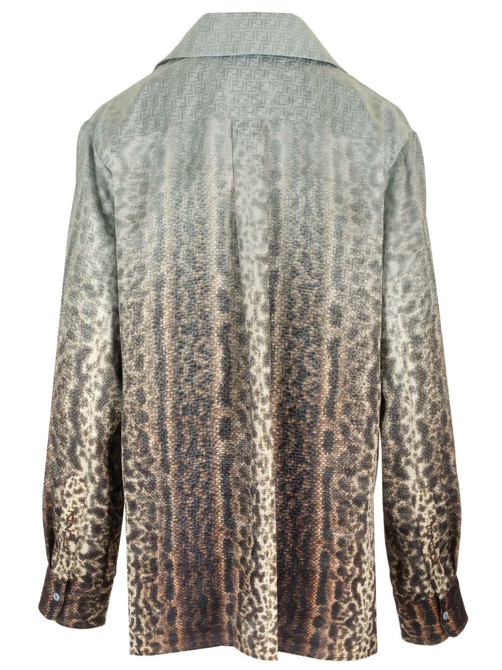 Al Duca D'Aosta Fendi Blusa in seta animalier Duty-free