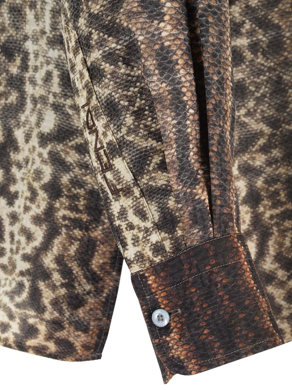 Al Duca D'Aosta Fendi Blusa in seta animalier Duty-free