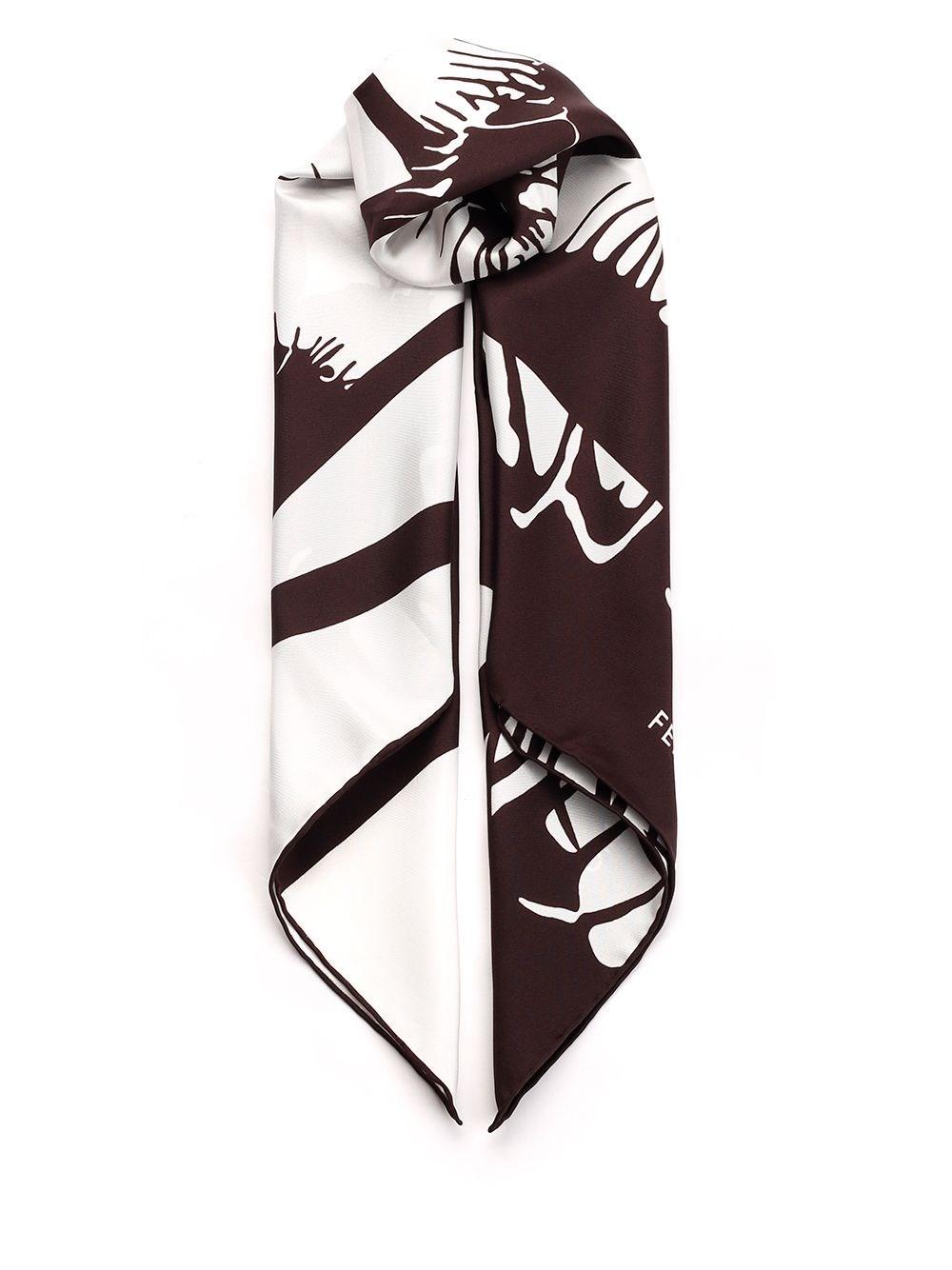 Al Duca D'Aosta Ferragamo Foulard "Venus" marrone Italia