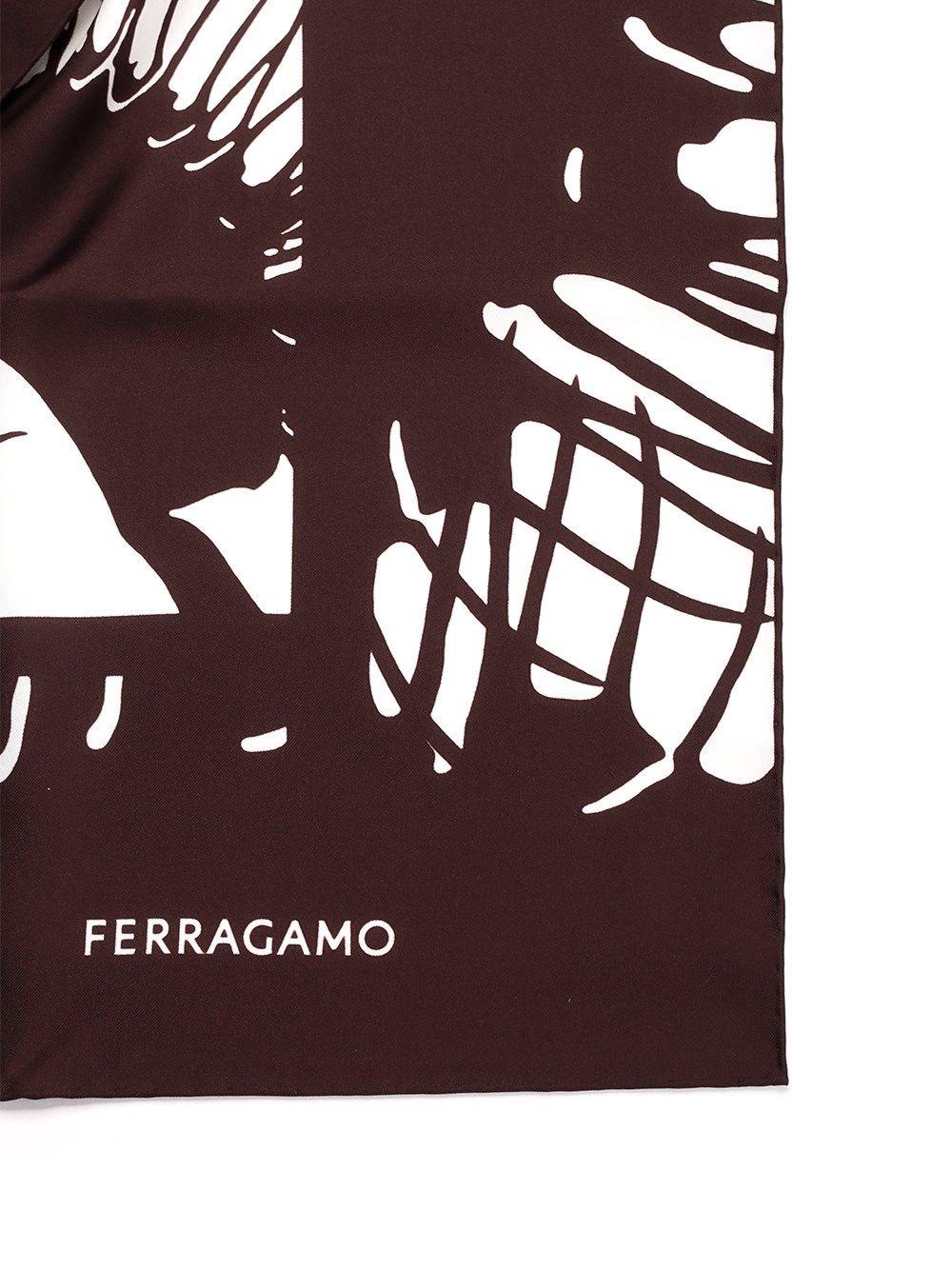 Al Duca D'Aosta Ferragamo Foulard "Venus" marrone Italia