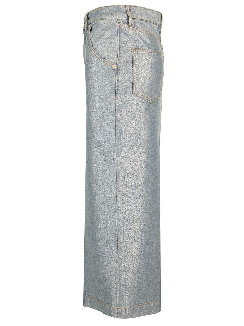 Al Duca D'Aosta Darkpark Gonna denim lurex Nuovo