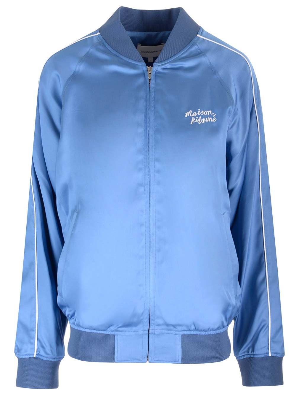 Al Duca D'Aosta Maison Kitsuné Giacca varsity in satin Vendita