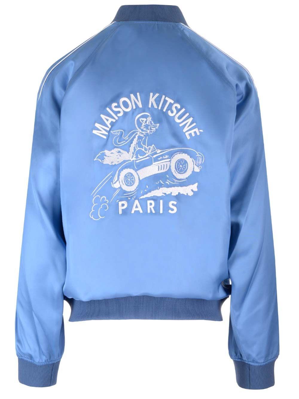 Al Duca D'Aosta Maison Kitsuné Giacca varsity in satin Vendita