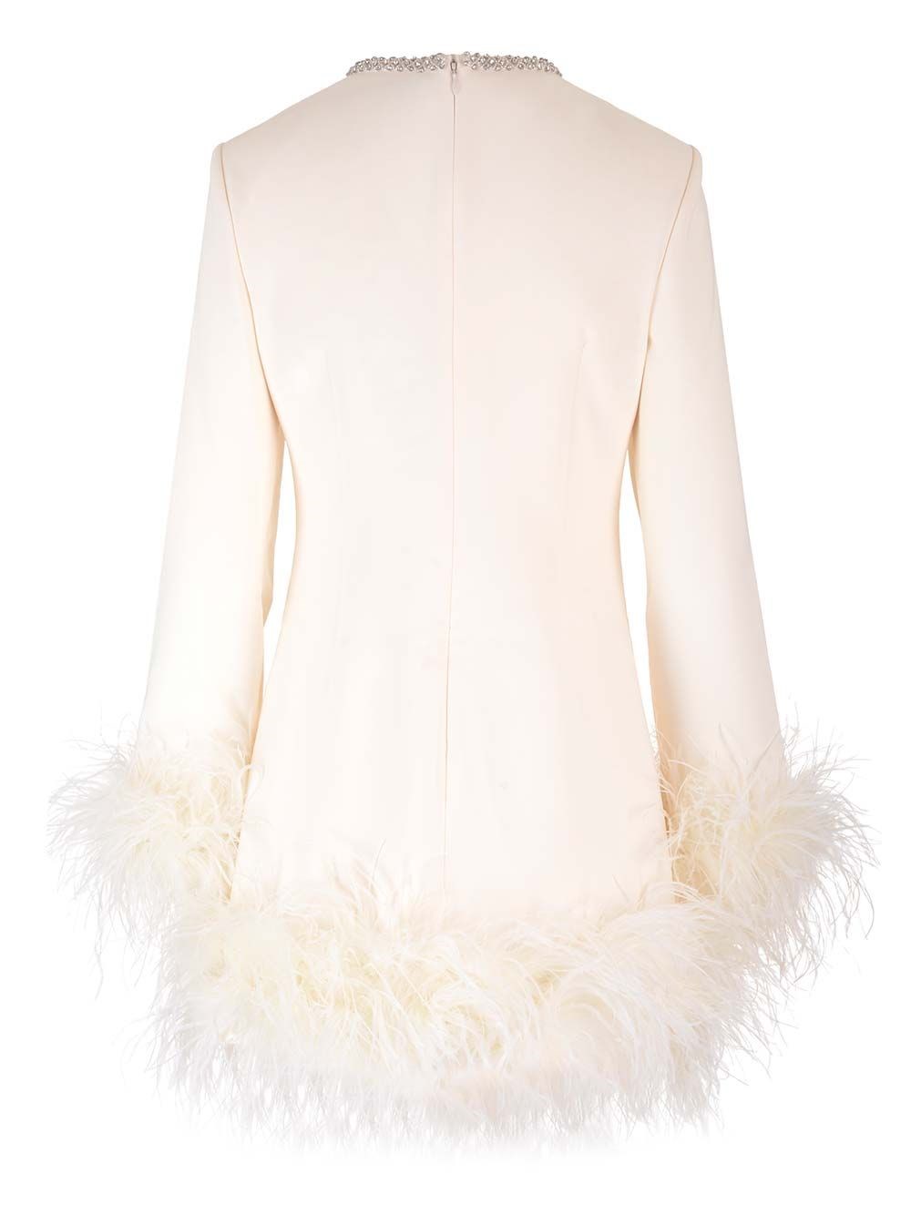 Al Duca D'Aosta Self-portrait Mini abito in crepe panna Shopping Online