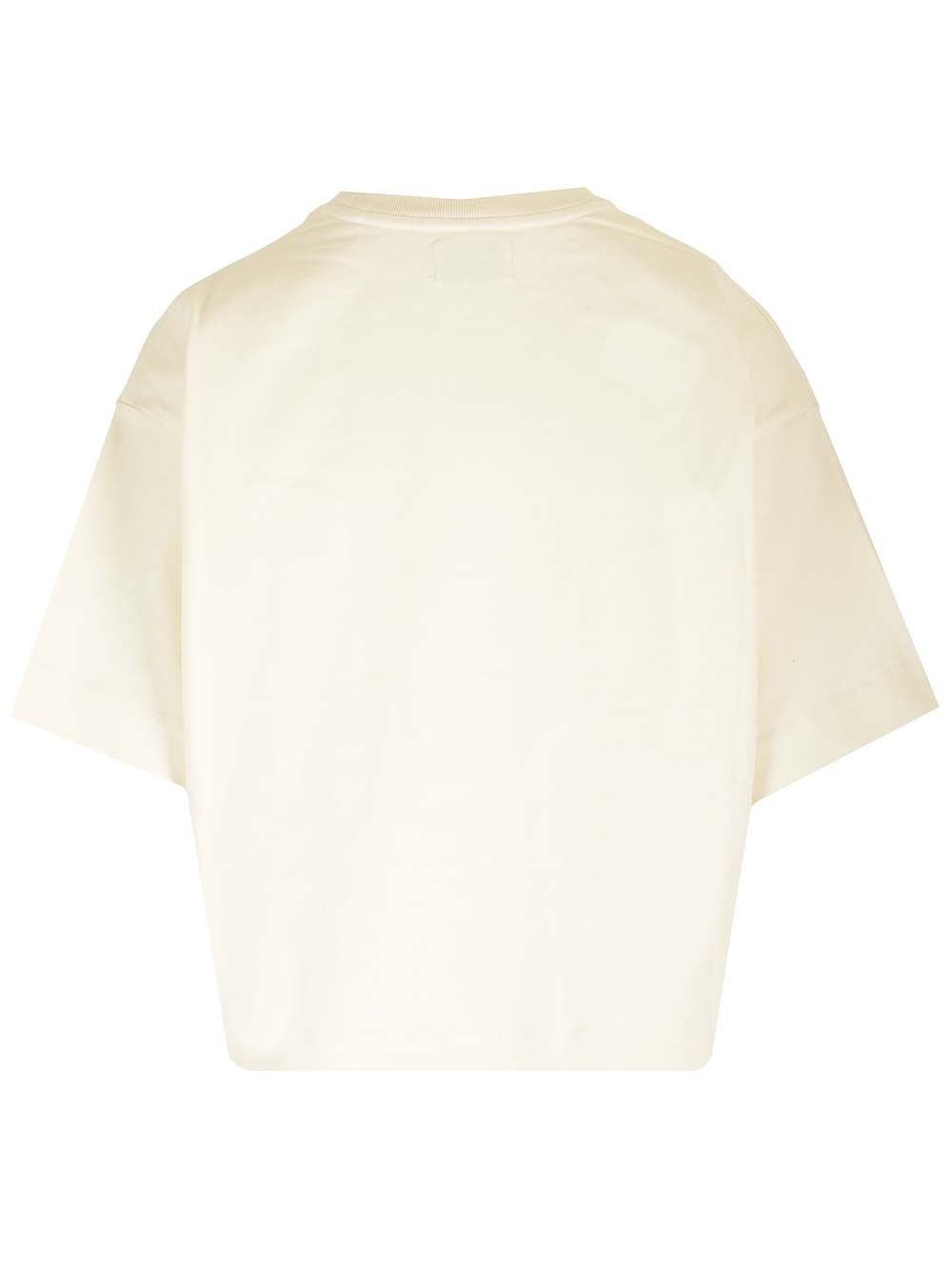 Al Duca D'Aosta Autry T-shirt cropped avorio Prezzo Ridotto