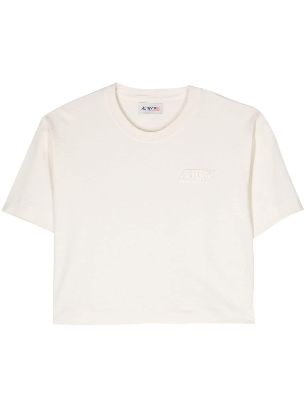 Al Duca D'Aosta Autry T-shirt cropped avorio Prezzo Ridotto