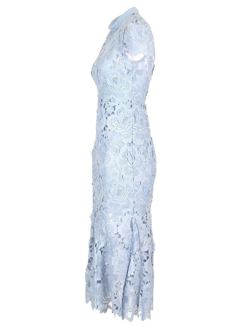 Al Duca D'Aosta Self-portrait Abito in pizzo fiordaliso Vendita Economica