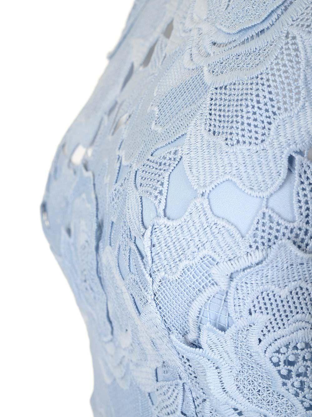 Al Duca D'Aosta Self-portrait Abito in pizzo fiordaliso Vendita Economica