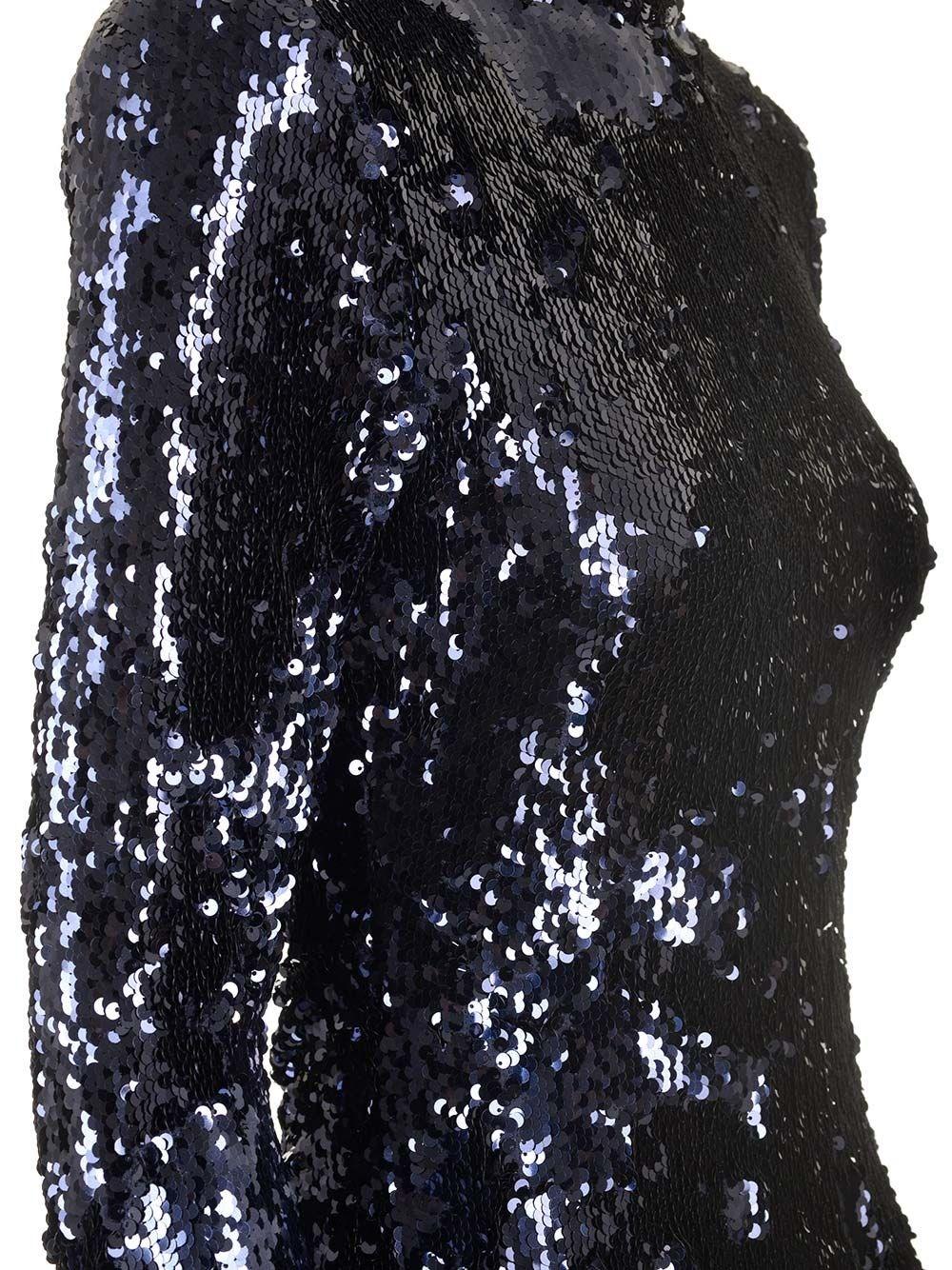 Al Duca D'Aosta Rotate Abito in paillettes blu Sconto di tempo limitato