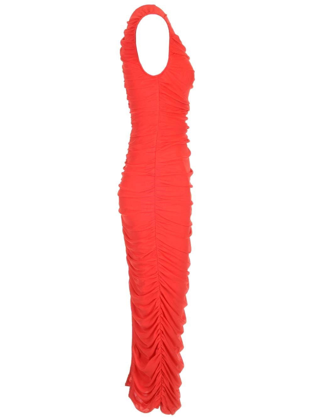 Al Duca D'Aosta Rotate Abito midi rosso con arricciature Offerta Giorno del Papà