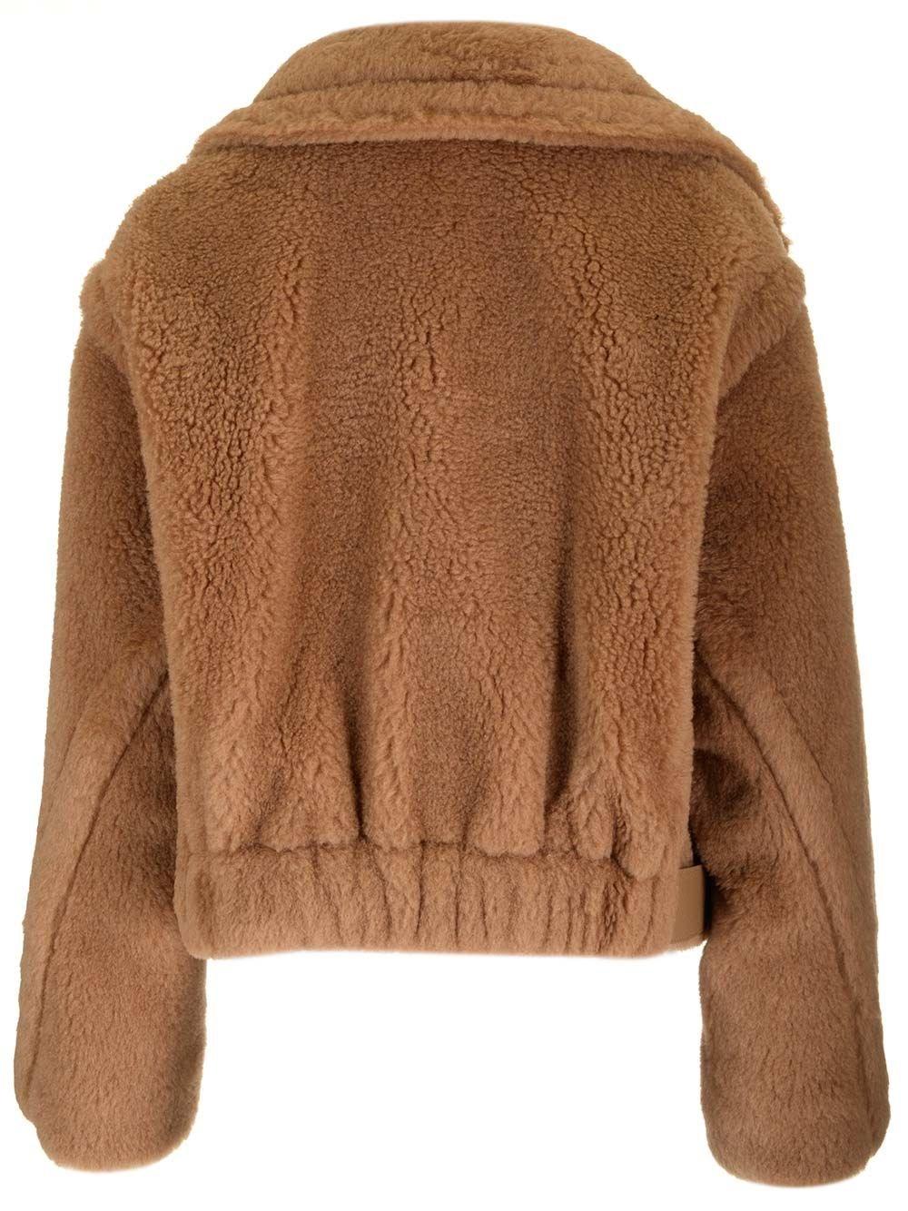 Al Duca D'Aosta Max Mara LOOK 24 - GARDONE TEDDY BIKER SILK CAMEL Liquidazione