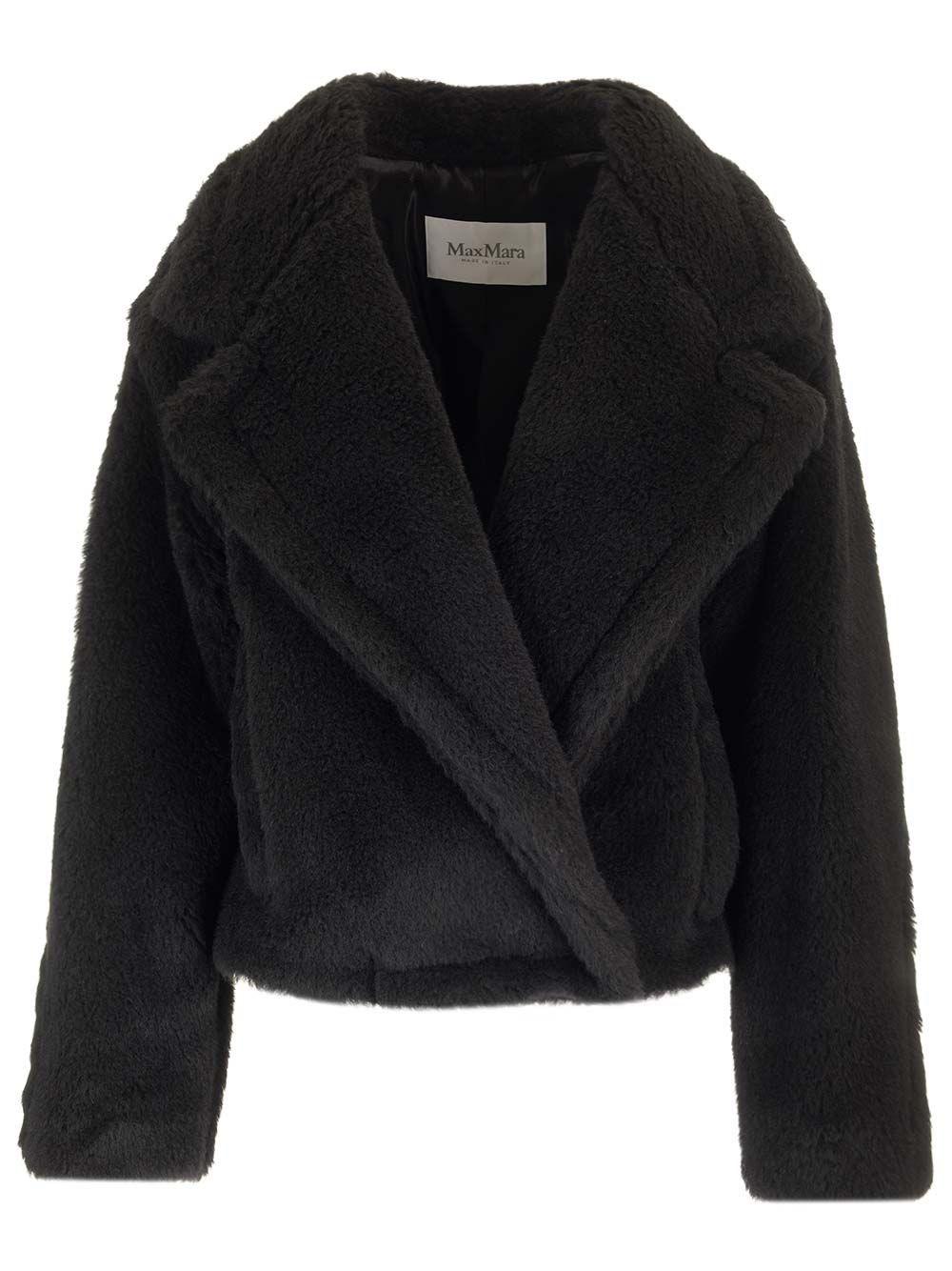 Al Duca D'Aosta Max Mara Giubbotto crop in tessuto Teddy