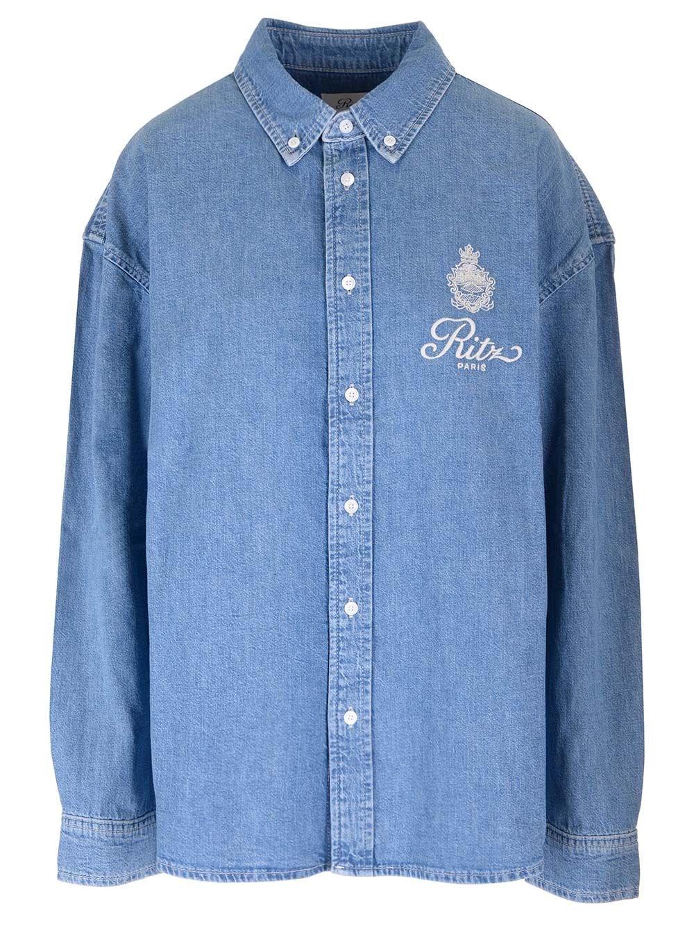 Al Duca D'Aosta Frame X Ritz Camicia in denim