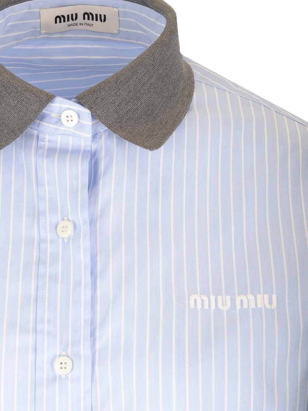 Al Duca D'Aosta Miu Miu Camicia in cotone a righe Italia