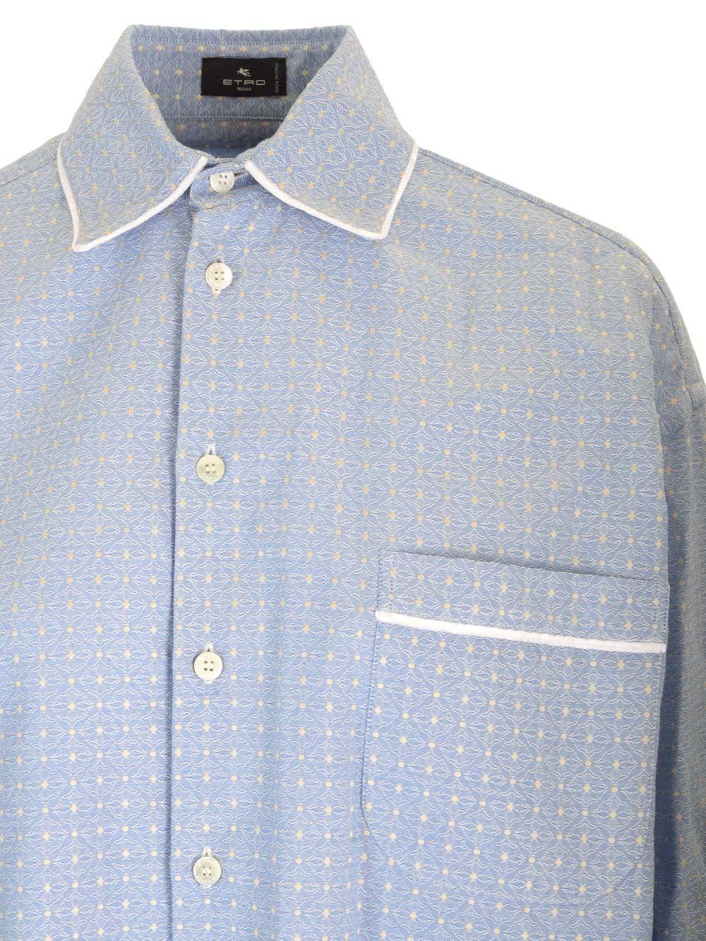 Al Duca D'Aosta Etro Camicia in cotone ricamato Spedizione Gratuita